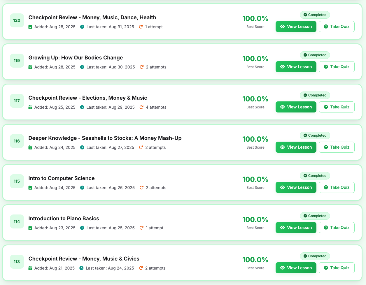 Custom Lesson Topics